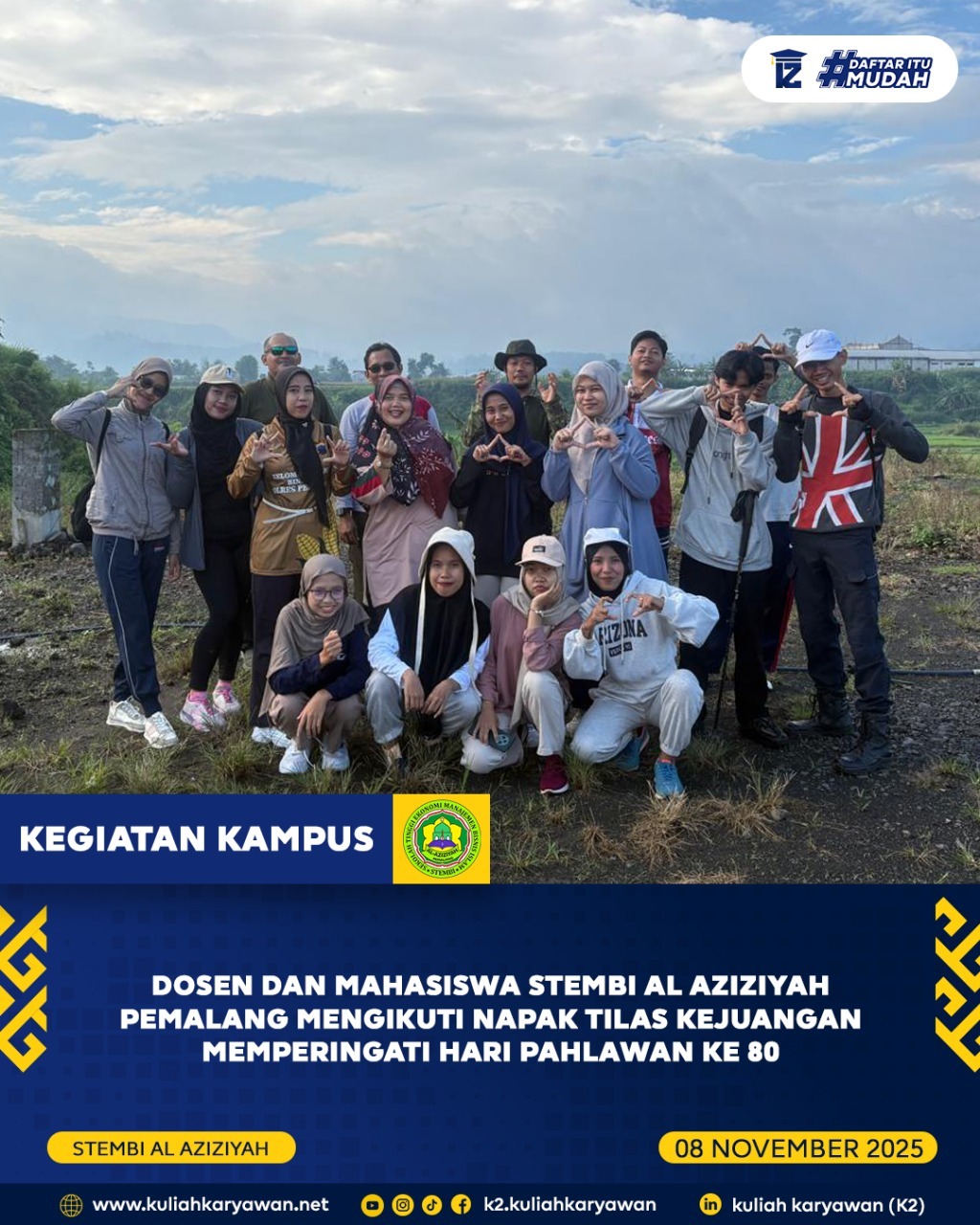 Dosen & Mahasiswa Stembi Al Aziziyah Mengikuti Kegiatan Napak Tilas Kejuangan