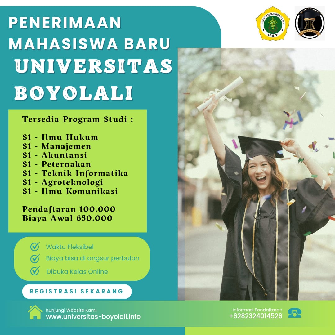 Kuliah Karyawan S1 Ilmu Hukum Universitas Boyolali
