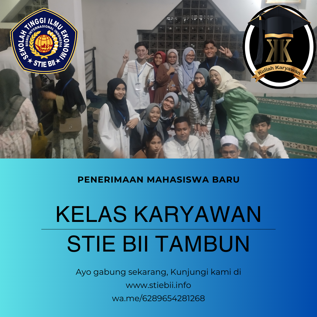Jadwal kuliah karyawan STIE Bisnis Internasional Indonesia Tambun