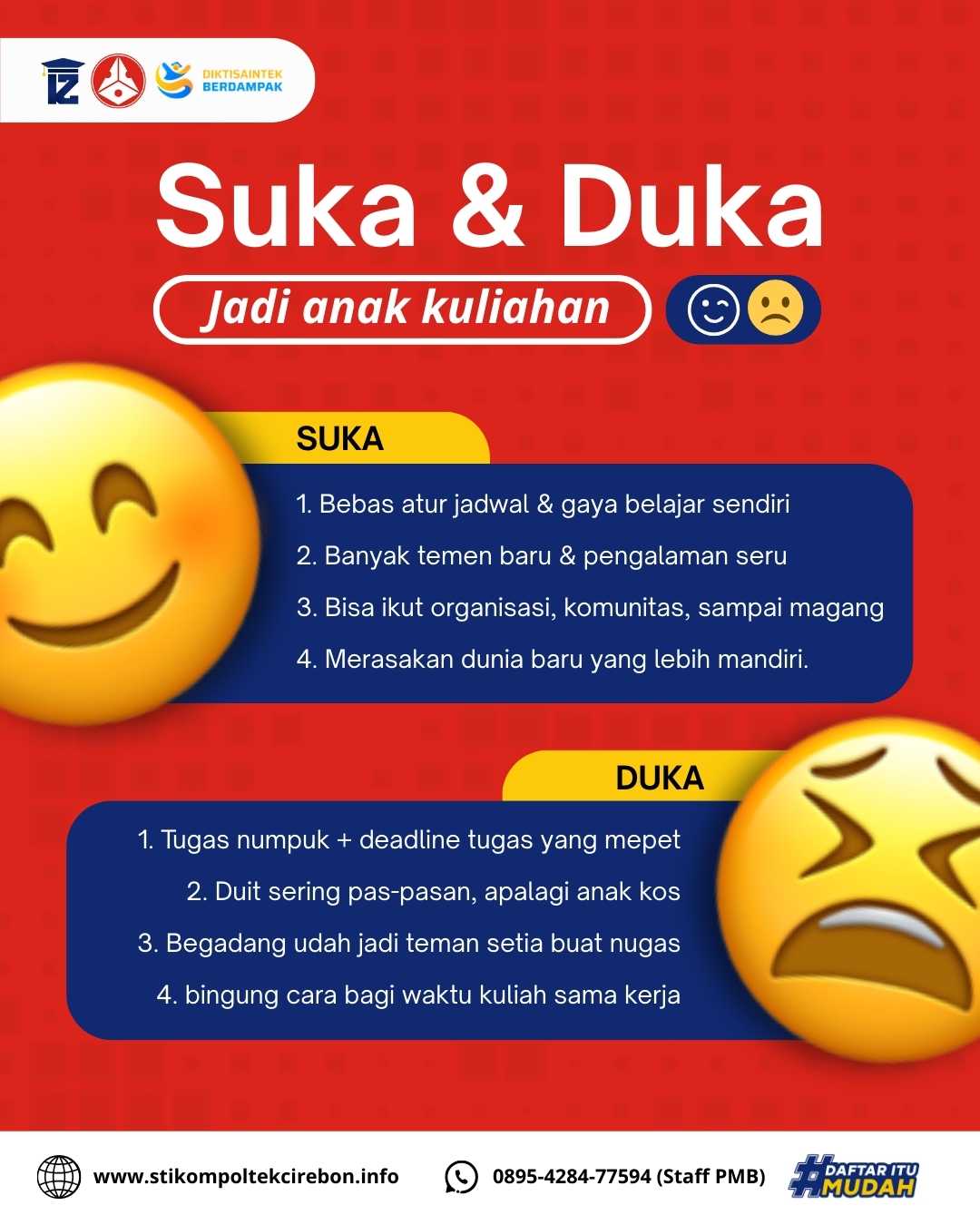 Suka duka menjadi anak kuliahan di kampus STIKOM Poltek Cirebon
