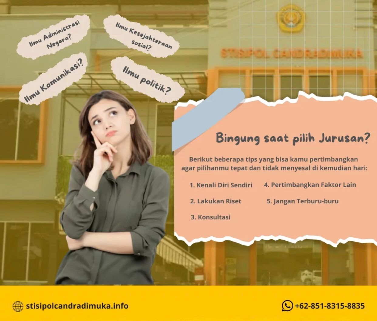 Tips Pilih Jurusan Di Kampus Stisipol Candradimuka