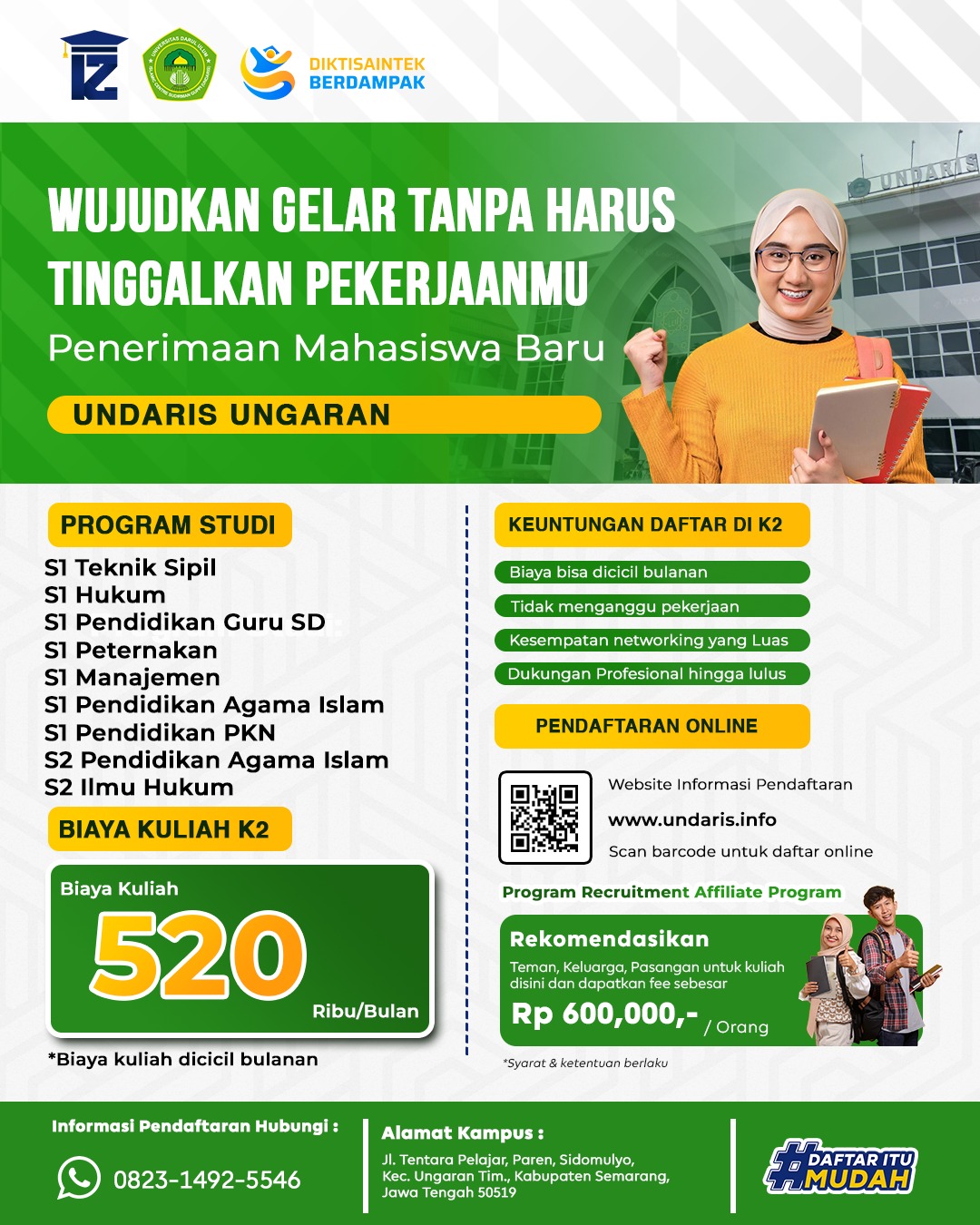 UNDARIS Kampus Biaya Murah