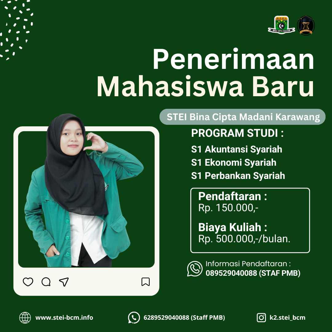 Jadwal Kuliah Kelas Karyawan STEI Bina Cipta Madani