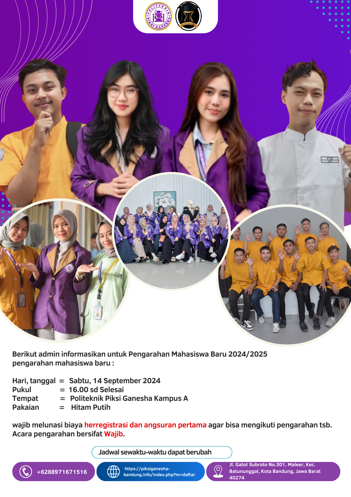 Pengarahan Mahasiswa Baru Politeknik Piksi Ganesha