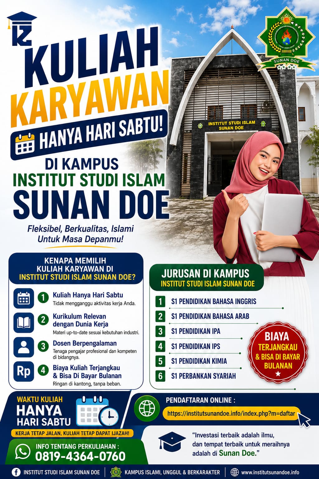 Kuliah Karyawan Weekend di Institut Studi Islam Sunan Doe