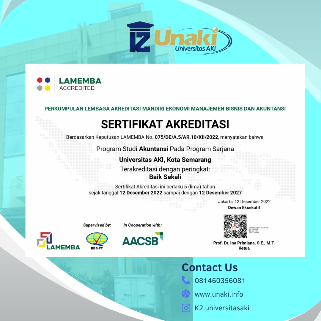 Akreditasi Program Studi Akutansi Di UNAKI