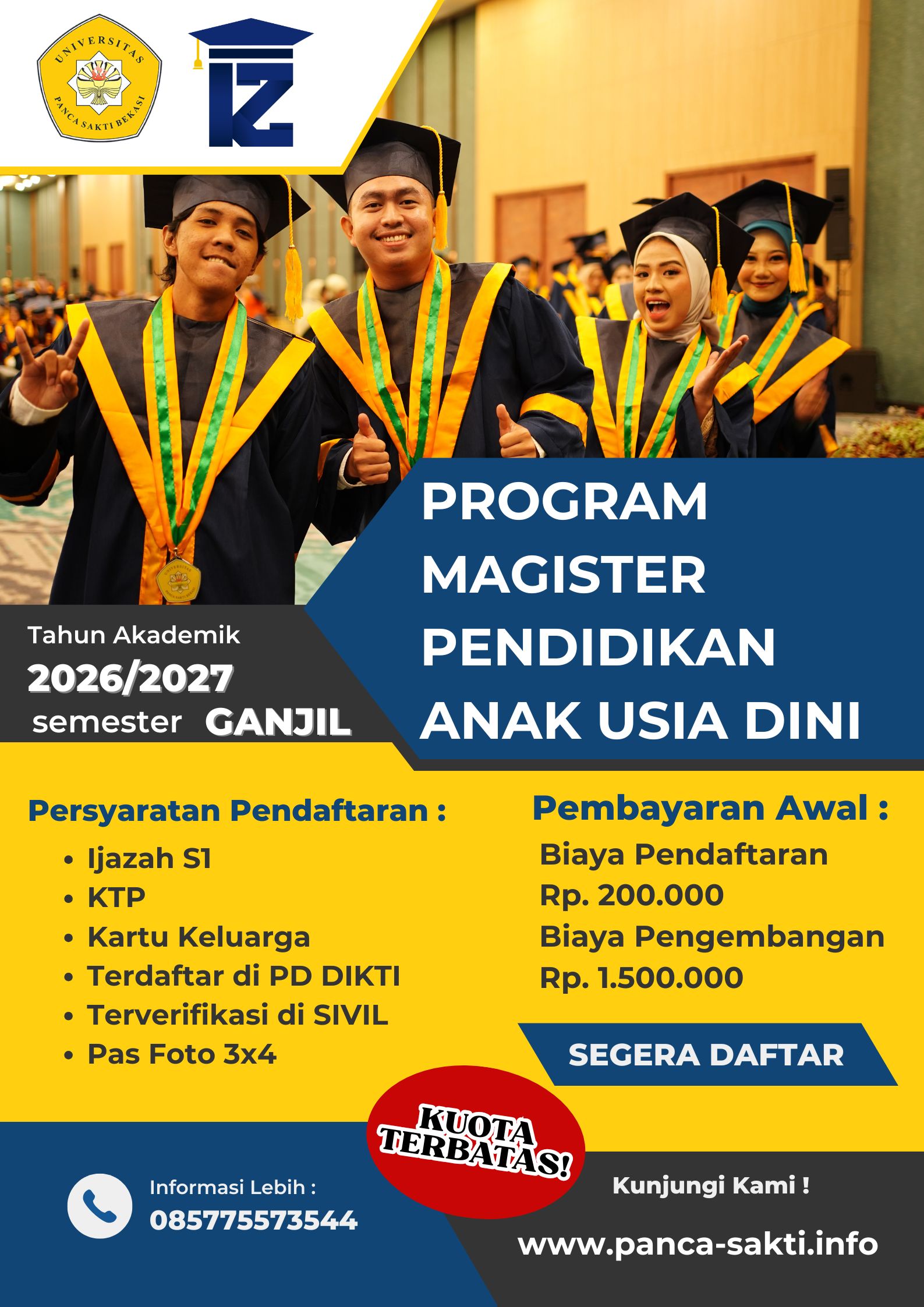 Pendaftaran S2 Magister PAUD Universitas Panca Sakti Bekasi Semester Ganjil Sudah di Buka