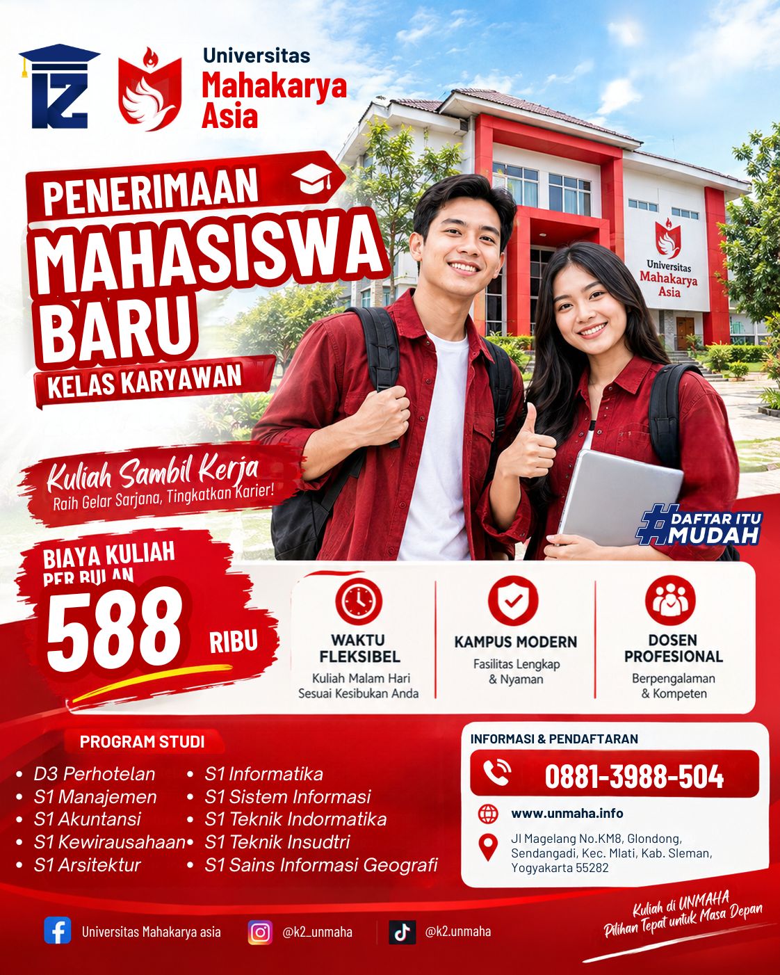 Ingin Kuliah Tapi Tetap Bisa Bekerja Kuliah Karyawan K2 Universitas Mahakarya Asia