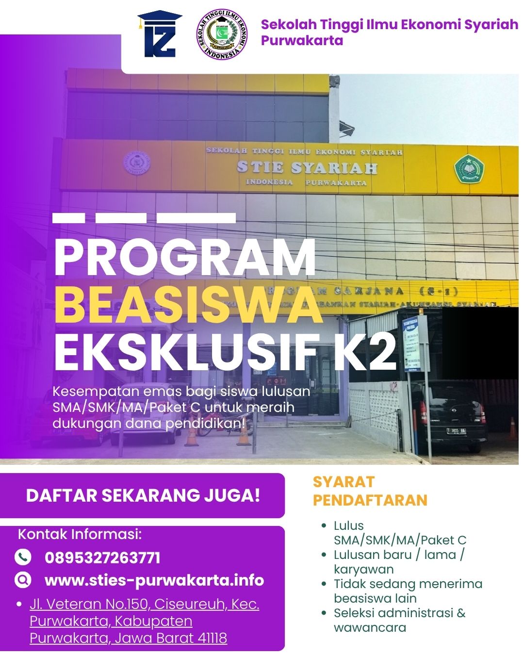 Dapatkan Beasiswa Kuliah K2 Di Purwakarta