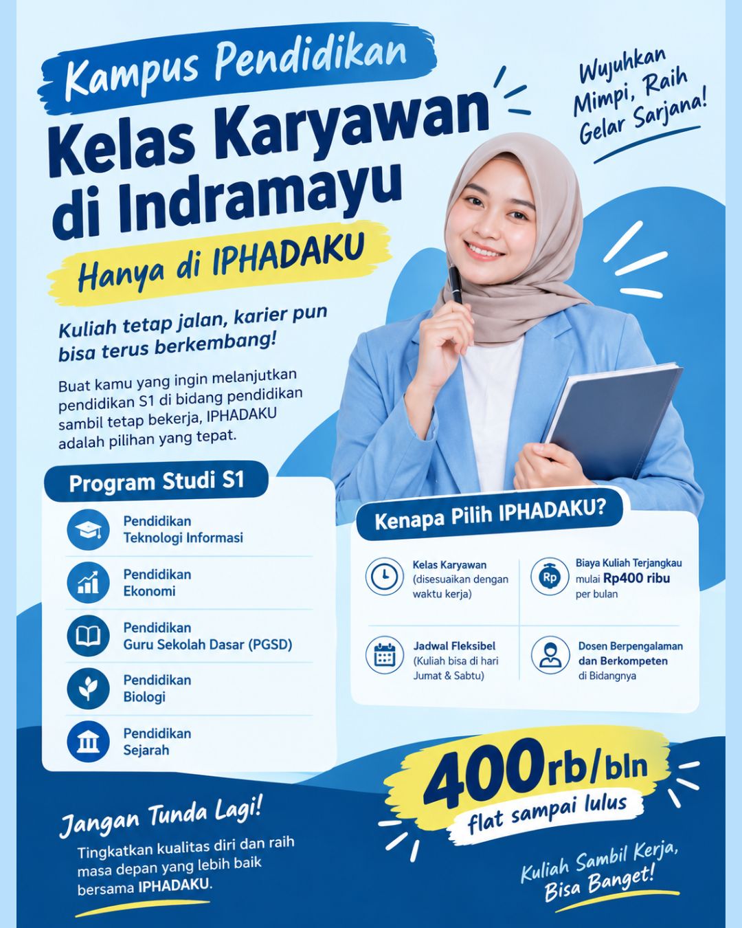 Kampus Pendidikan Kelas Karyawan di Indramayu Hanya di IPHADAKU