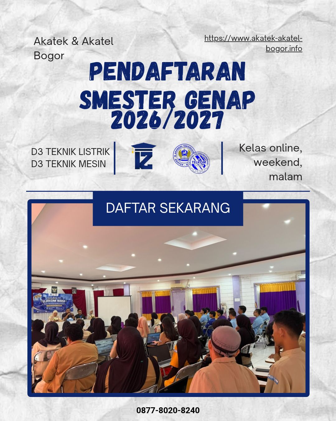 Kampus Daerah Bogor Yang Menyediakan Kelas Karyawan Akatek Dan Akatel Bogor