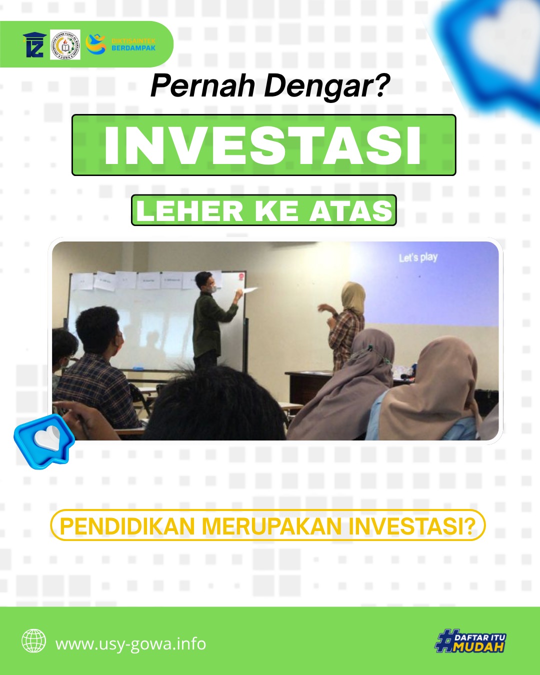 Investasi Leher Ke Atas Dengan Berkuliah Di Universitas Syekh Yusuf Al Makassari Gowa