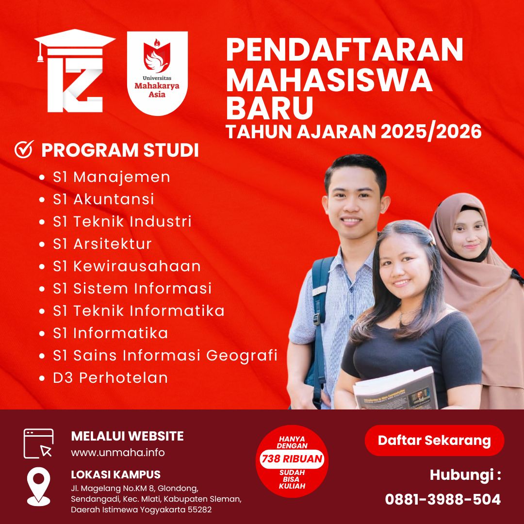 Kuliah karyawan di UNMAHA, Rp. 738.000 sudah bisa kuliah sambil bekerja