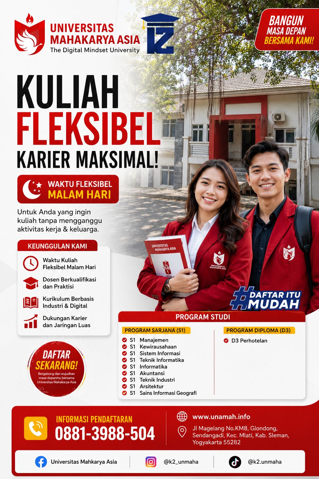 Pendaftaran Kuliah Karyawan K2 Universitas Mahakarya Asia