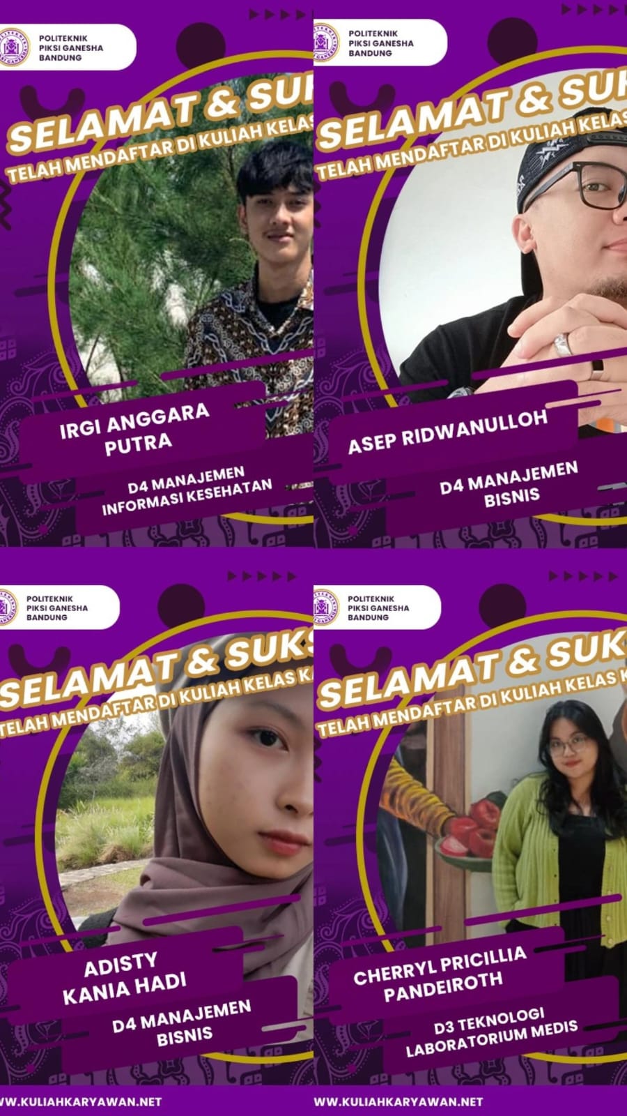 Selamat dan Sukses Mahasiswa Baru Politeknik Piksi Ganesha Bandung