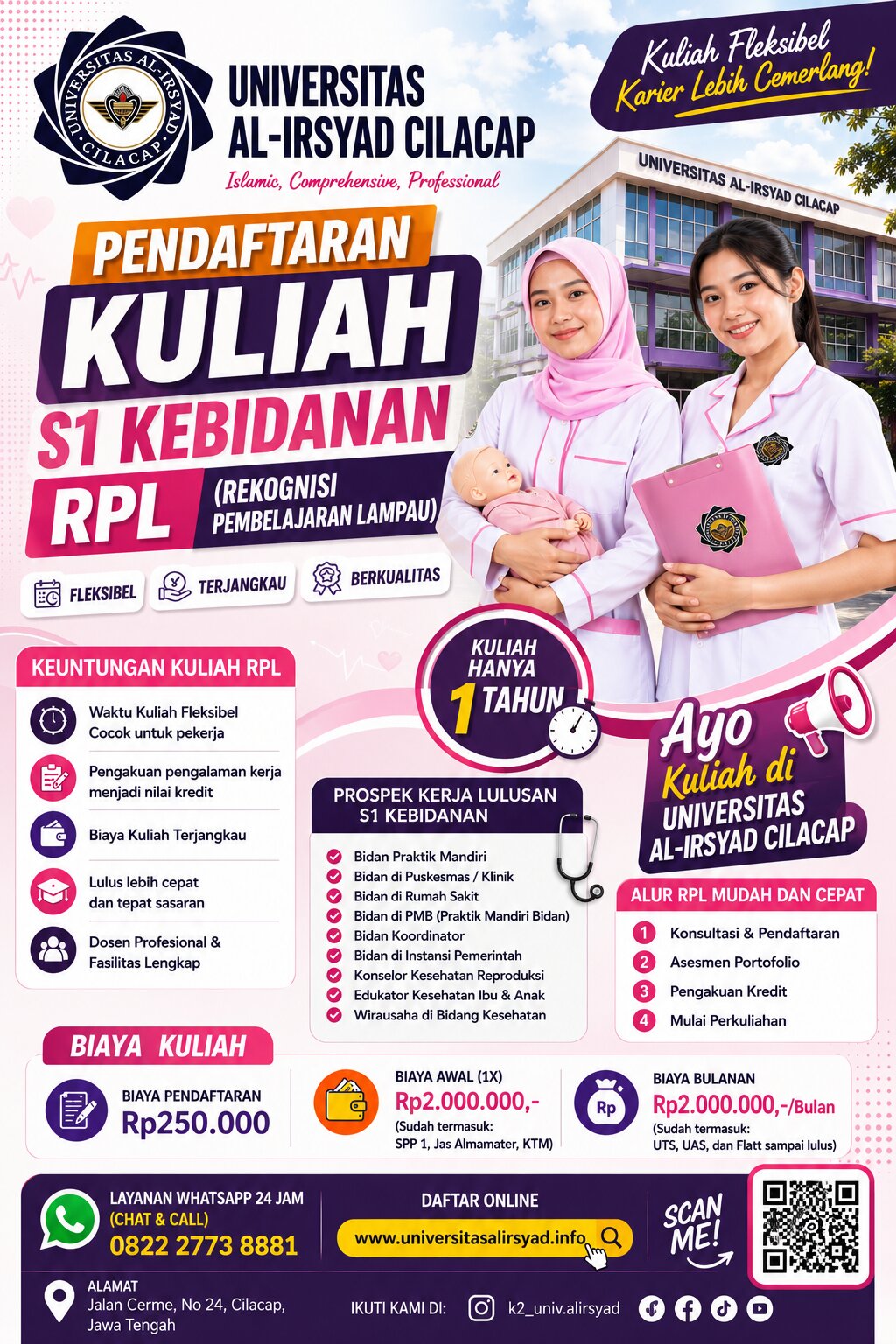 Kuliah S1 Kebidanan RPL 1 Tahun di Universitas Al Irsyad Cilacap