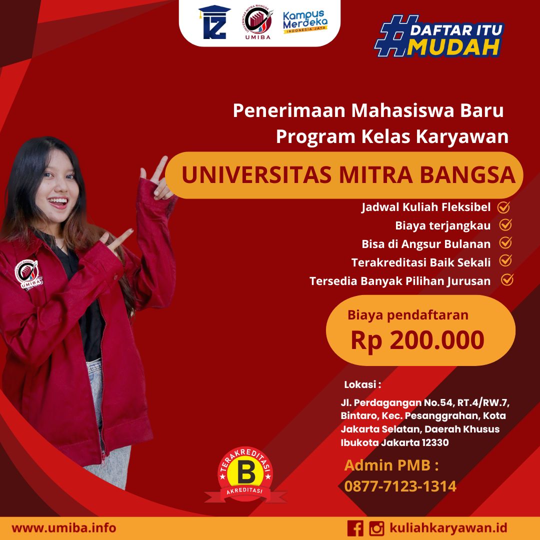 Program Kelas Karyawan Universitas Mitra Bangsa Bintaro K2