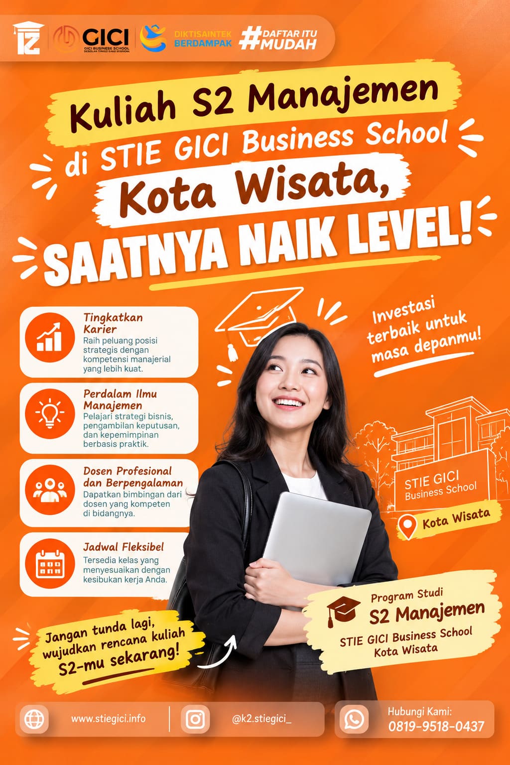 Kuliah S2 Manajemen di STIE GICI Business School Kota Wisata Saatnya Naik Level