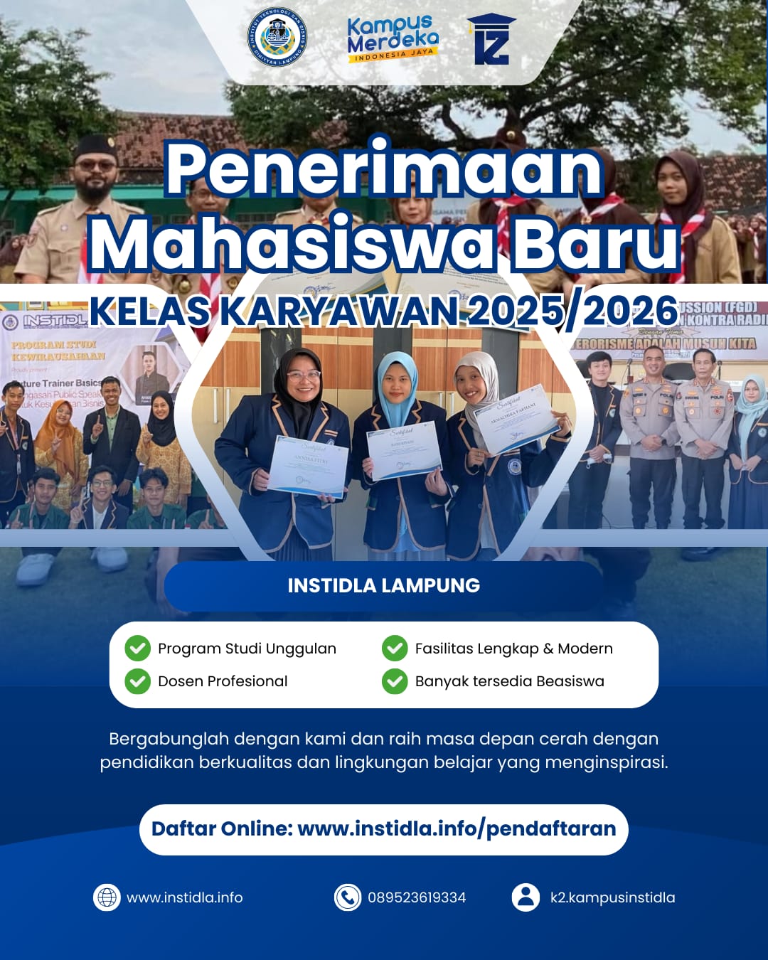 Penerimaan Mahasiswa Baru Kampus INSTIDLA Lampung
