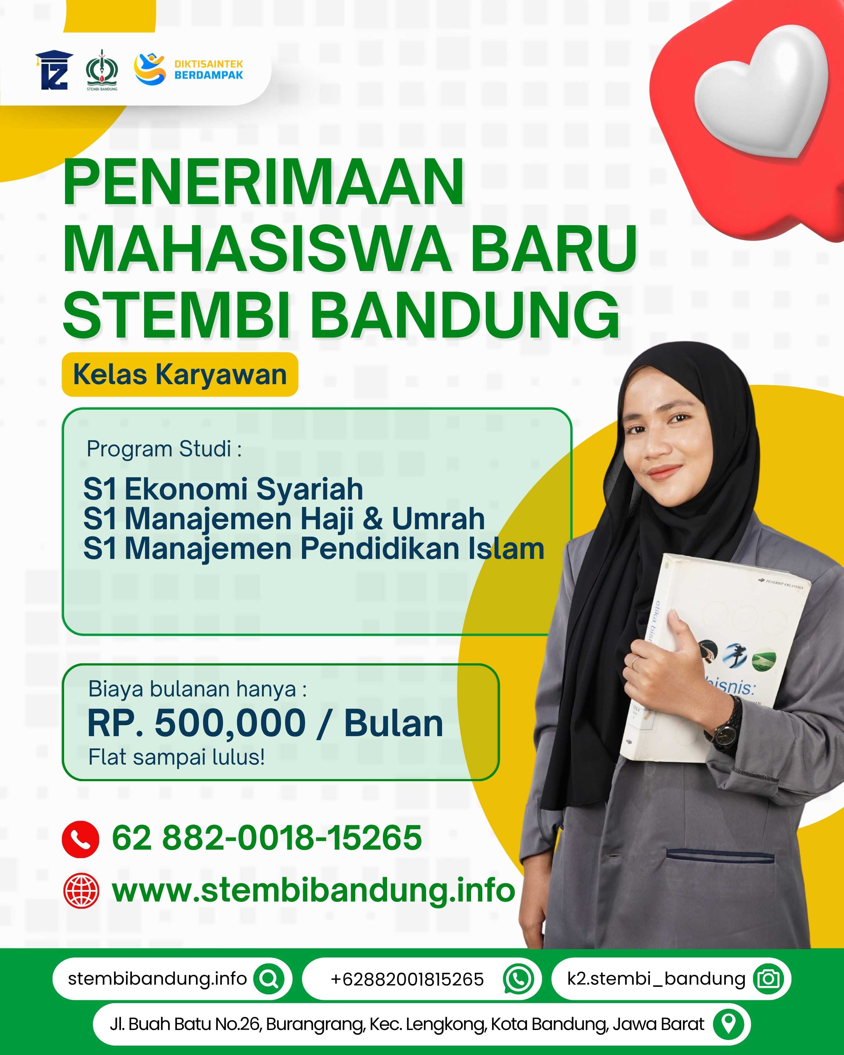Penerimaan Mahasiswa Baru STEMBI Bandung Kelas Karyawan