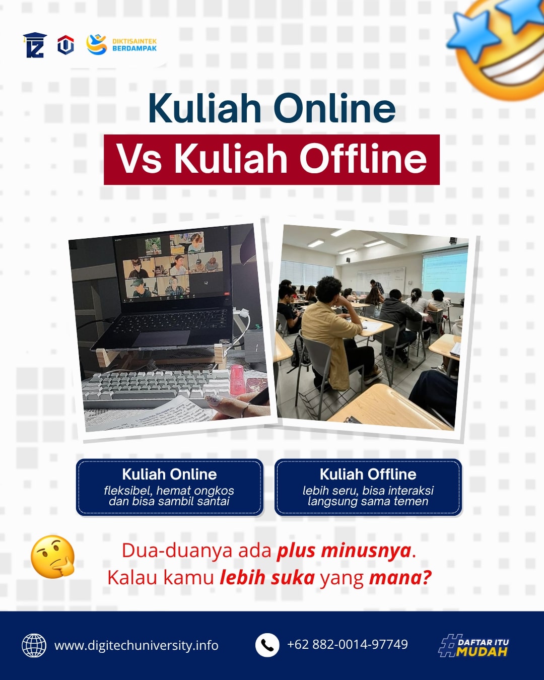 Kuliah Online vs Kuliah Offline Digitech University