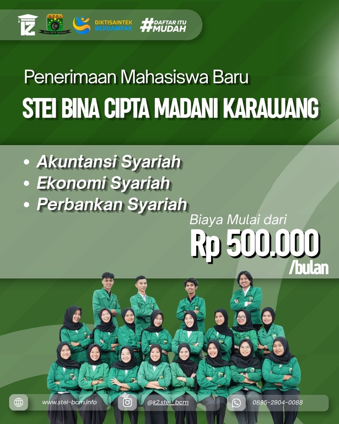Pendaftaran Mahasiswa Baru STEI Bina Cipta Madani 2026 Masih Buka