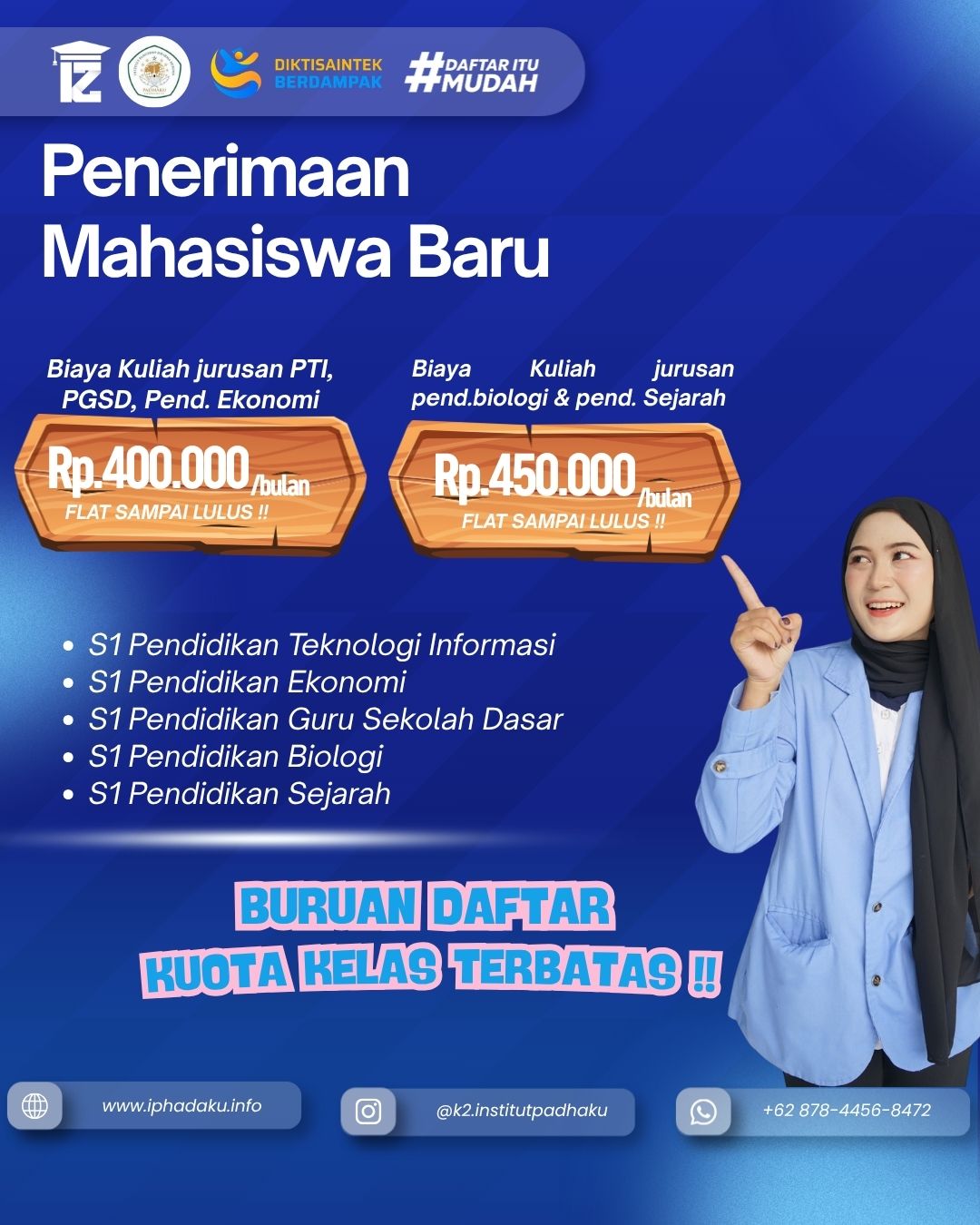 Kuliah Murah Hanya Rp400 Ribu Per Bulan Hanya di IPHADAKU
