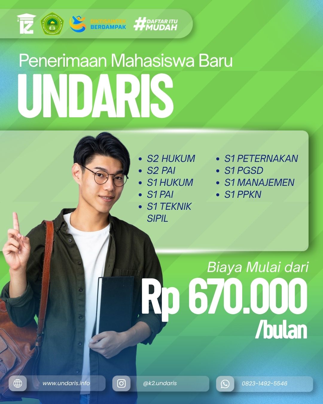 Penerimaan Mahasiswa Baru UNDARIS Semarang Hari Terakhir