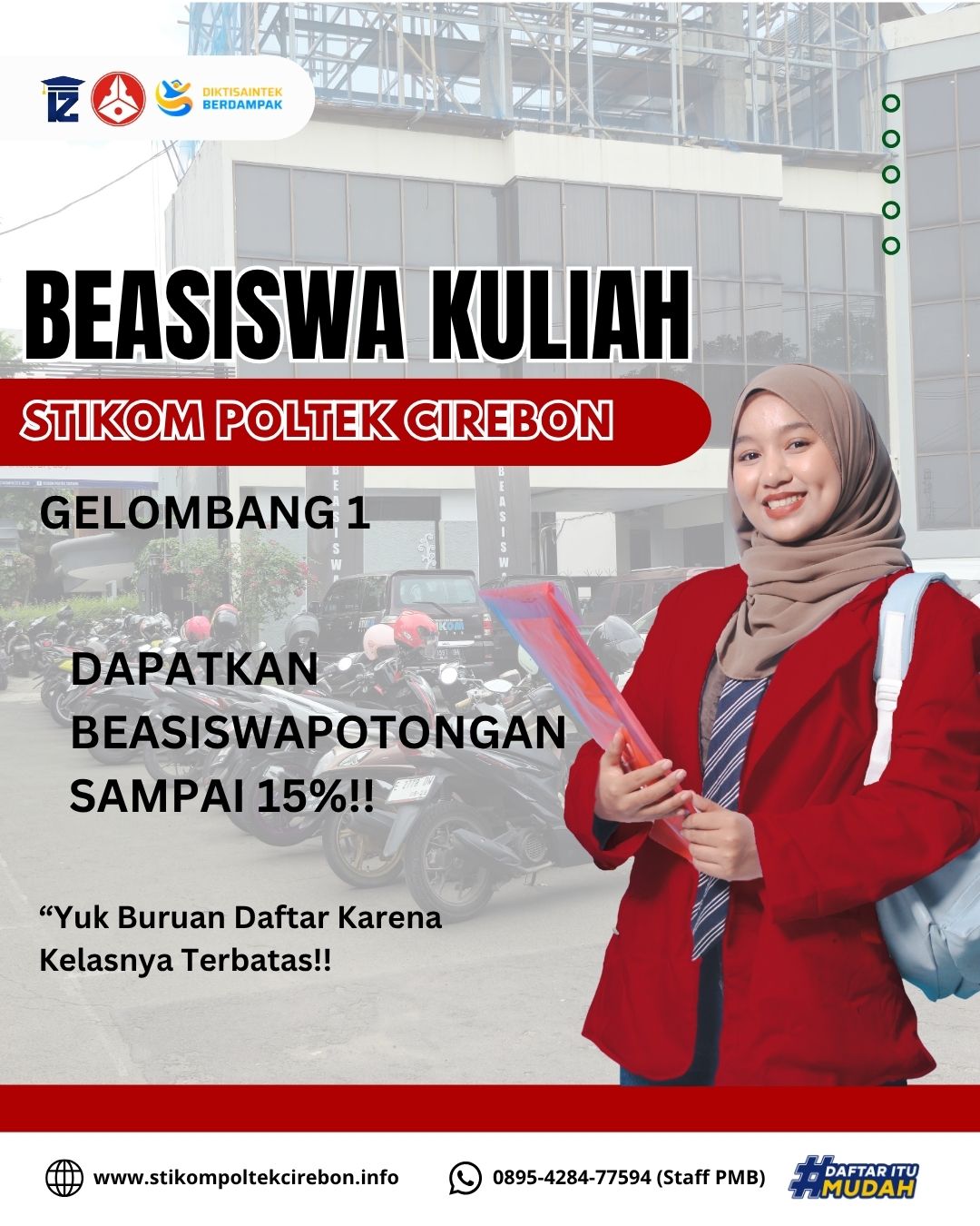 Raih Kesempatan Beasiswa Kuliah di STIKOM Poltek Cirebon Gelombang 1