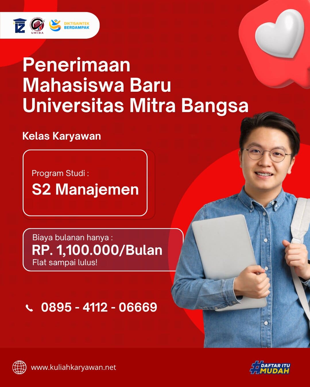 Kuliah S2 Manajemen Jadwal Fleksibel di Universitas Mitra Bangsa Pasar Minggu