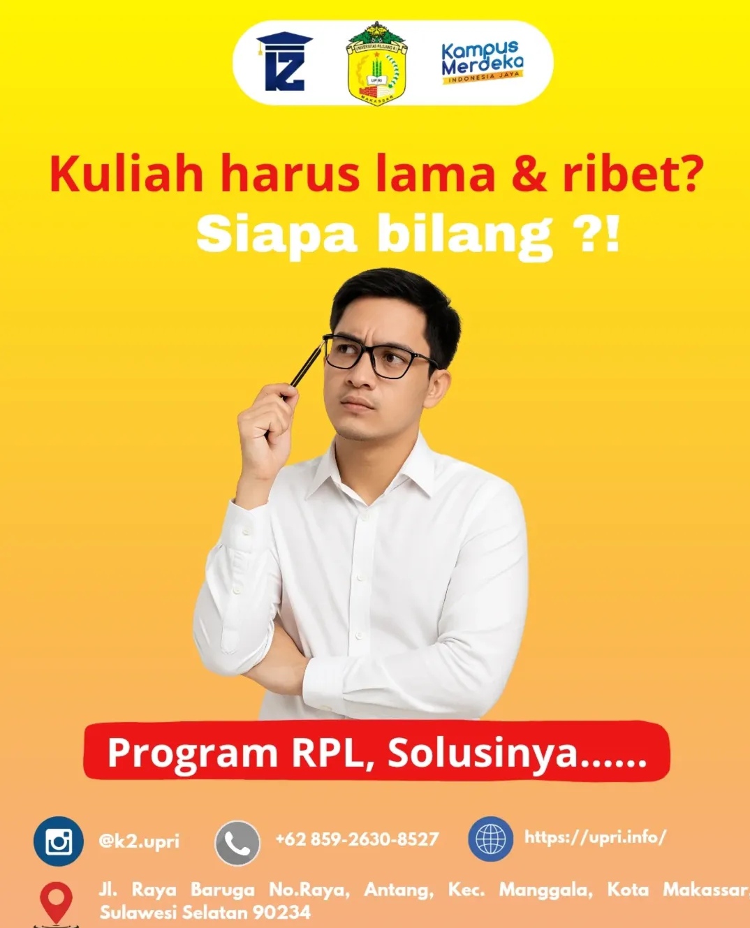 Rekomendasi Kampus Jalur Rekognisi Pembelajaran Lampau (RPL) di Makassar