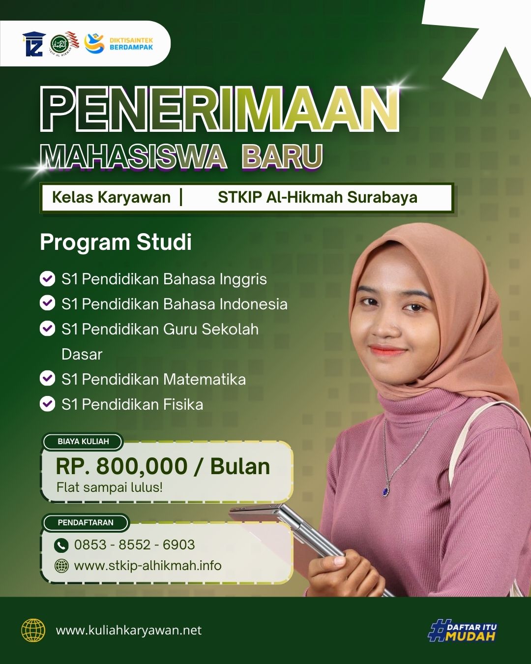 Telah Dibuka Penerimaan Mahasiswa Baru Kelas Karyawan Termurah di Surabaya