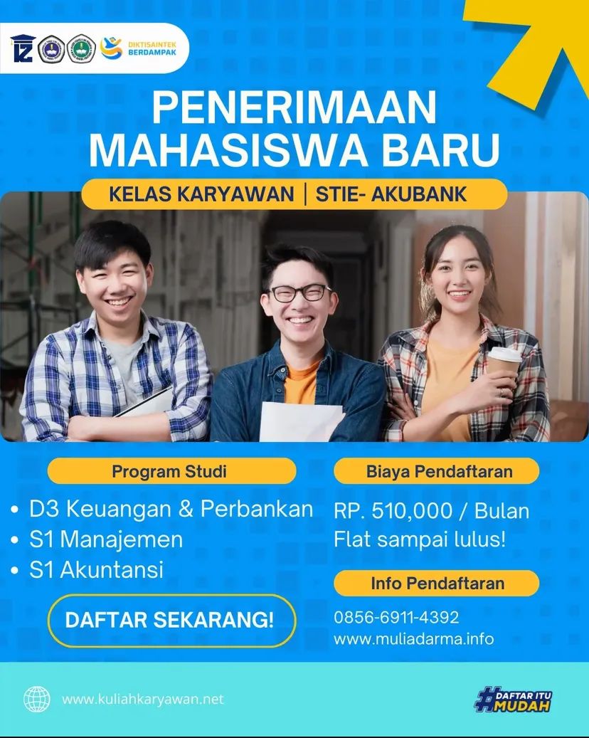 Kelas Fleksibel Tersedia Di STIE AKUBANK Mulia Darma Pratama Palembang