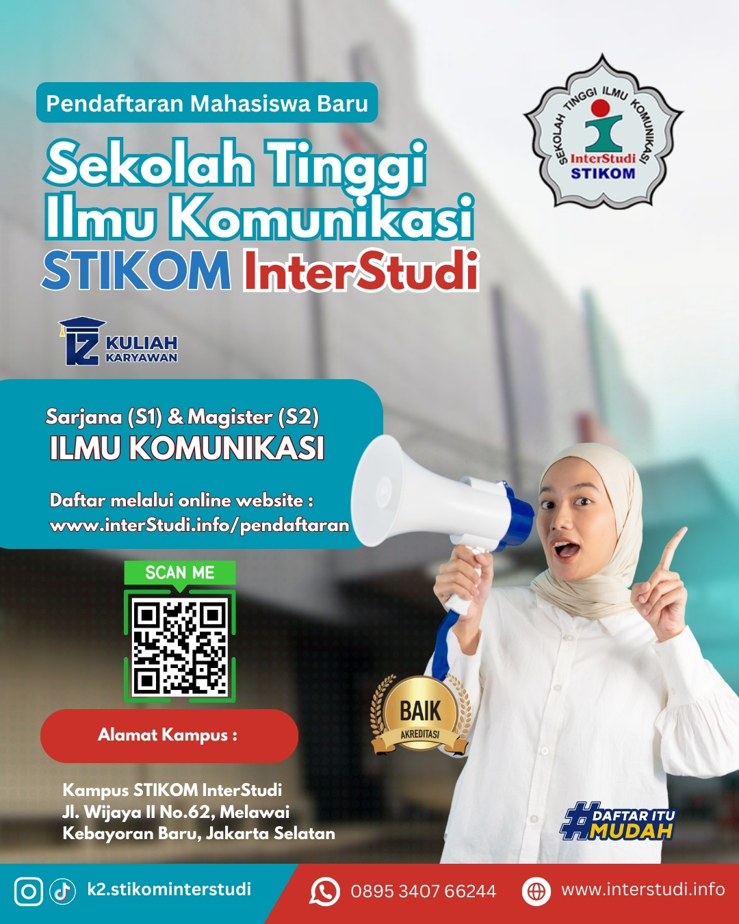 Cari Kampus Kuliah Karyawan STIKOM InterStudi di kuliahkaryawan.net