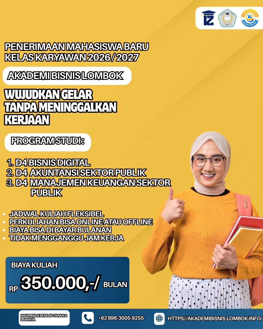 Kuliah Kelas Karyawan Weekend di Kampus Akademi Bisnis Lombok