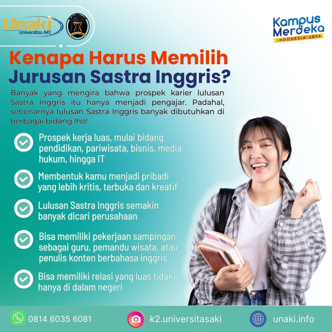 Kuliah Sastra Inggris kelas karyawan Online di UNAKI