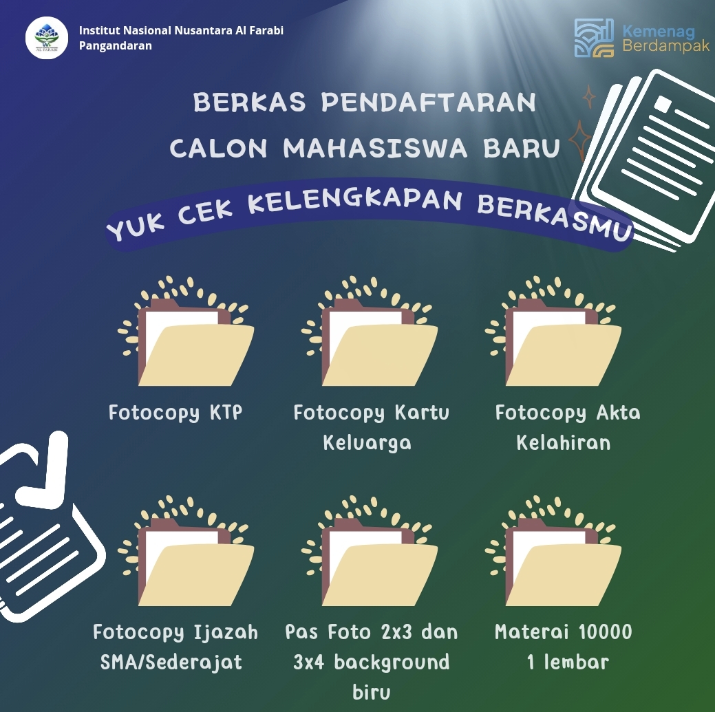 Berkas Pendaftaran Mahasiswa Baru INN Al Farabi Pangandaran