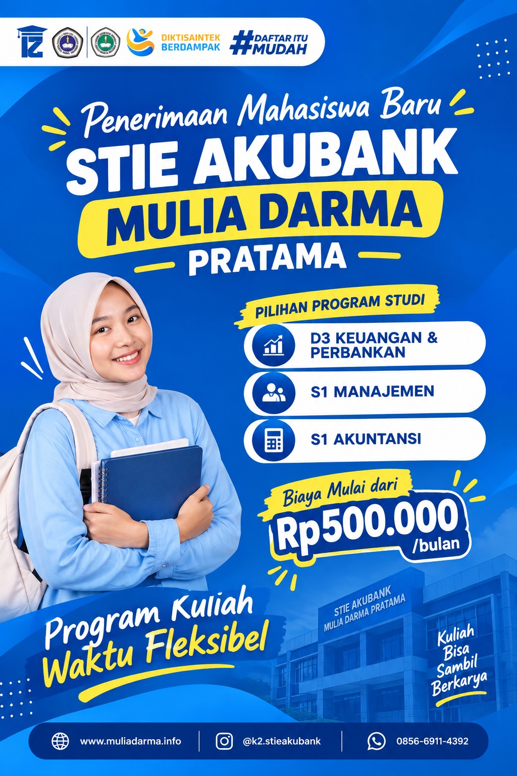 Informasi Pendaftaran Mahasiswa Baru STIE AKUBANK Mulia Darma Pratama Palembang