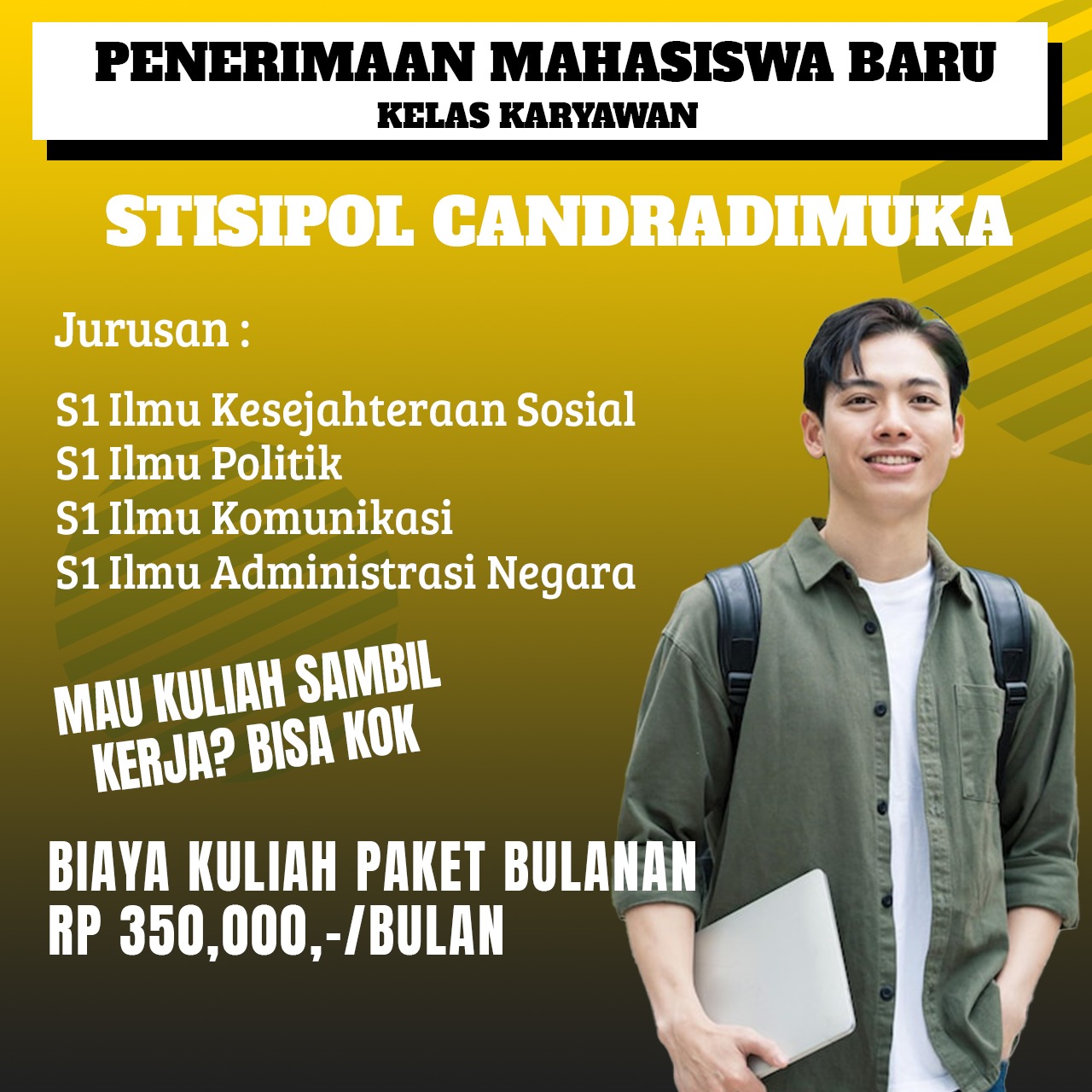 Kuliah Sabtu Kelas Karyawan STISIPOL Candradimuka Palembang
