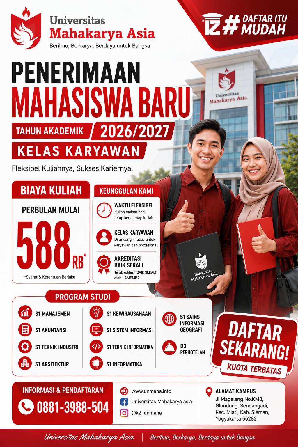 Kini Saatnya Raih Gelar Sambil Tetap Bekerja di Kuliah Karyawan Universitas Mahakarya Asia
