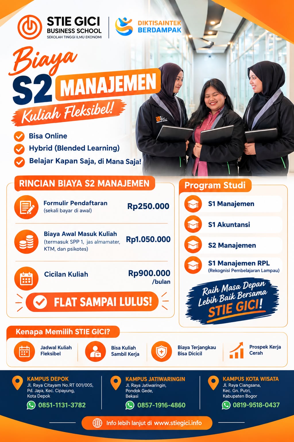 Kuliah S2 Manajemen Sambil Kerja Biaya Terjangkau di STIE GICI