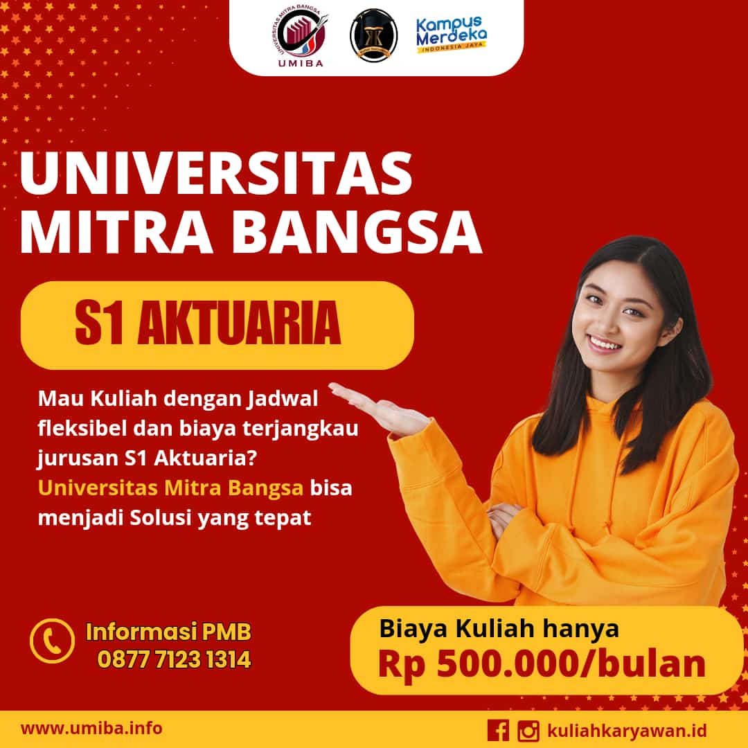 Kelas Karyawan S1 Aktuaria di Universitas Mitra Bangsa
