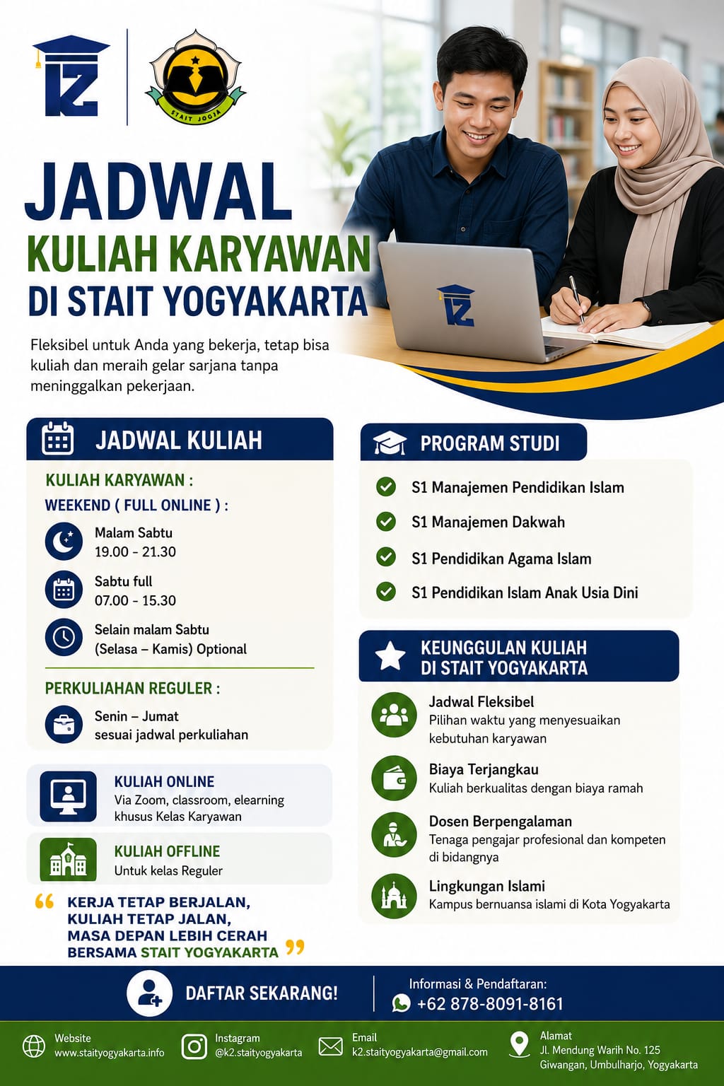 Jadwal Kuliah Karyawan di STAIT Yogyakarta