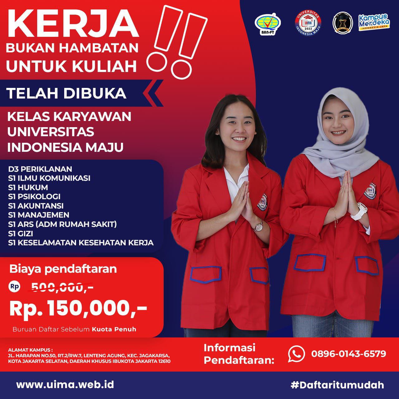 Pendaftaran Mahasiswa Baru Kampus UIMA Jakarta Selatan Masih Di Buka
