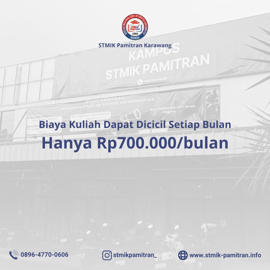 Pembayaran Kuliah Angsuran Bulanan di Kelas Karyawan STMIK Pamitran Karawang