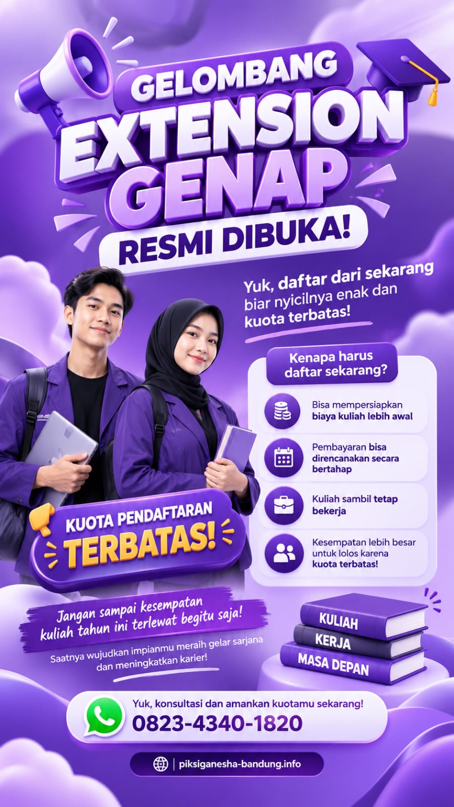 Pendaftaran Gelombang Ekstensi Genap 2026/2027 Piksi Ganesha Bandung