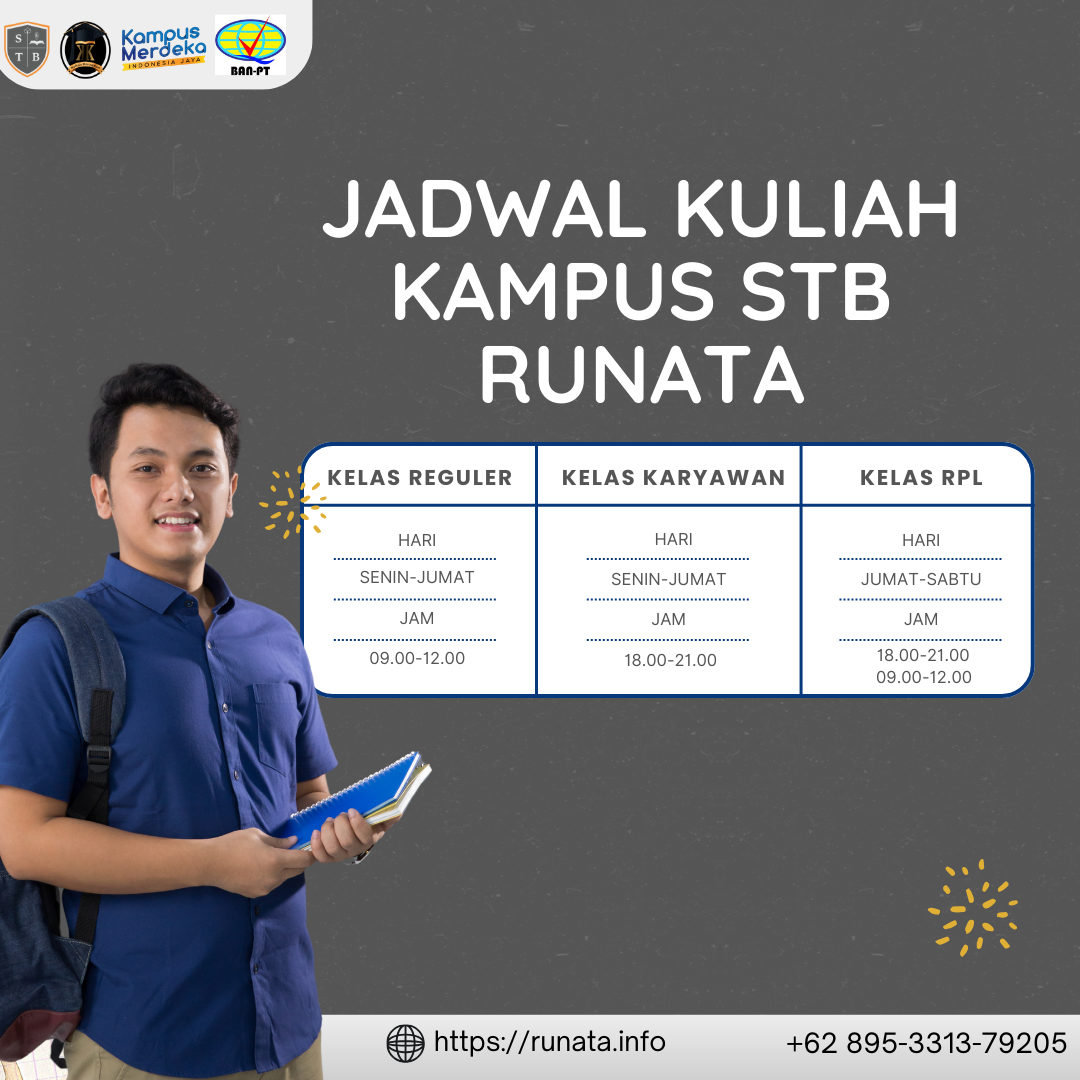 Jadwal Kuliah di Sekolah Tinggi Bisnis Runata