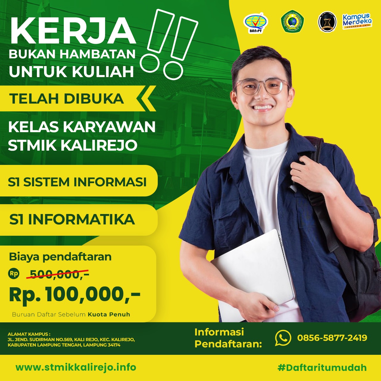 Kampus Unggulan STMIK Kalirejo Lampung Tengah