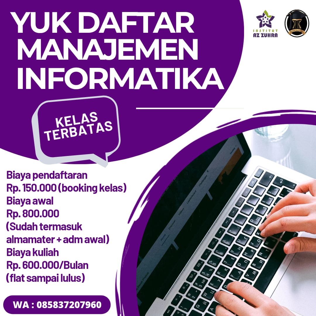 Peluang kerja jurusan manajemen informatika Institut Az Zuhra