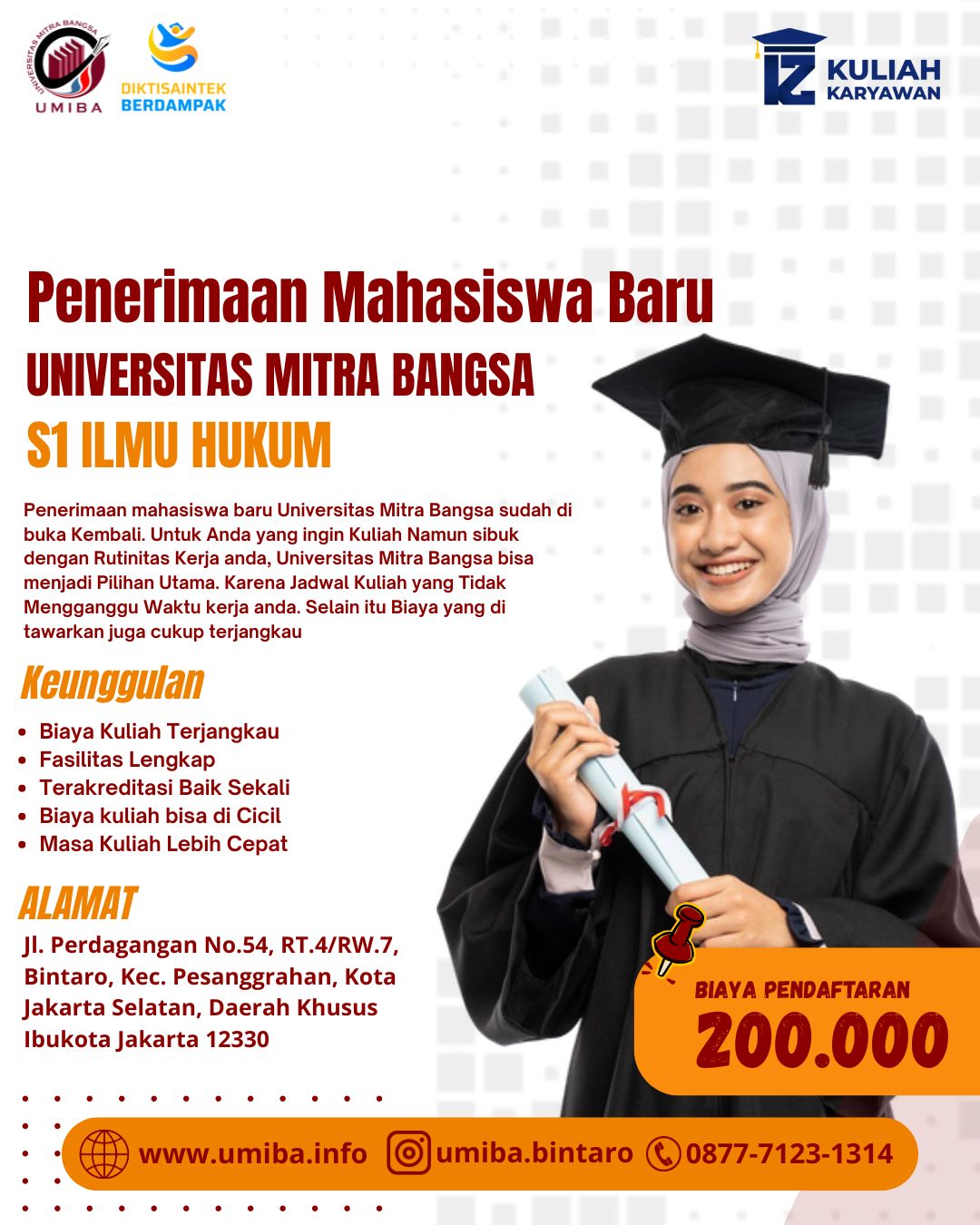 Kuliah S1 Ilmu Hukum di Universitas Mitra Bangsa Bintaro K2